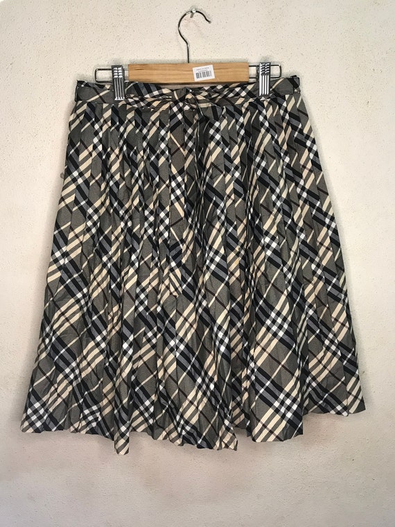 Vintage Burberry Pleated Skirt Nova Check