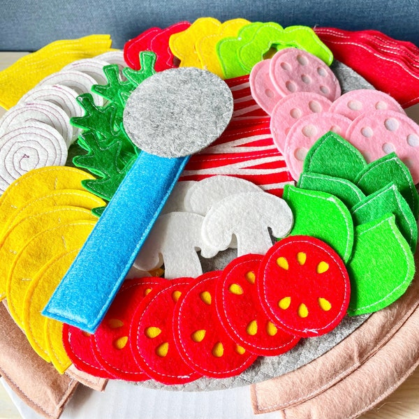 Pizza z filcu, filcowe jedzenie, felt pizza, felt food