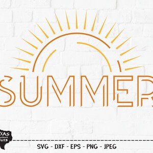 SVG de verão, arquivo cortado, sol de verão, luz do sol, design de camisa de férias de verão, vida na praia, aventura em acampamento, lago, cricut, silhueta, DXF, PNG