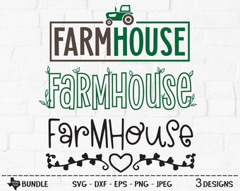 Boerderij SVG, Cut File, Farm House Sign Design, Country Farming Lifestyle, Farmer Shirt Design, Groene Tractor, Cricut, Silhouet, DXF, PNG