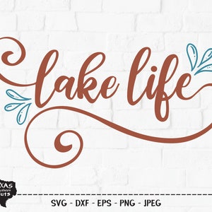 Lake Life SVG, arquivo cortado, design de camisa de verão, férias em acampamento, diversão ao ar livre, aventura, respingos de água, Cricut, silhueta, DXF, PNG