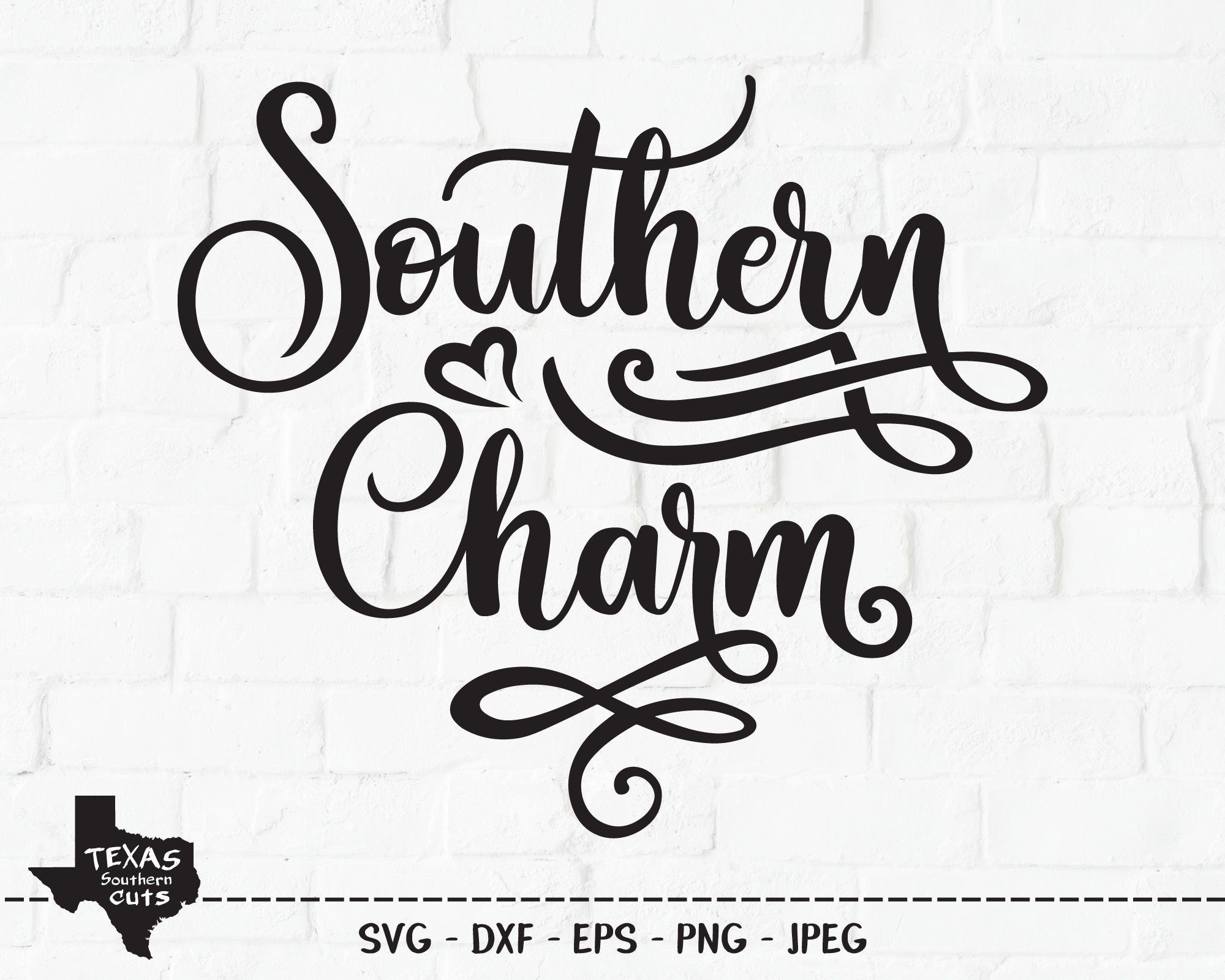 Southern Charm SVG, Cut File, Country Shirt Design, Heart, Cowgirl Life, Farm Style, South Texas Rodeo Looks, Cricut, Silhouette, DXF, PNG