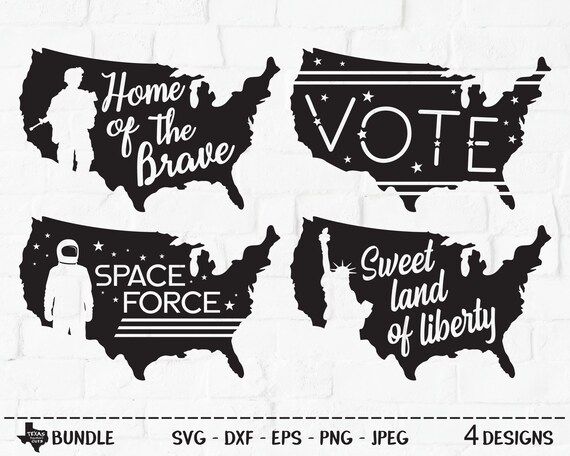 Patriotic Bundle SVG, Cut File, Patriotic Shirt Design, Military, Army, Veteran, Space Force, Liberty, Vote, Cricut, Silhouette, DXF, PNG