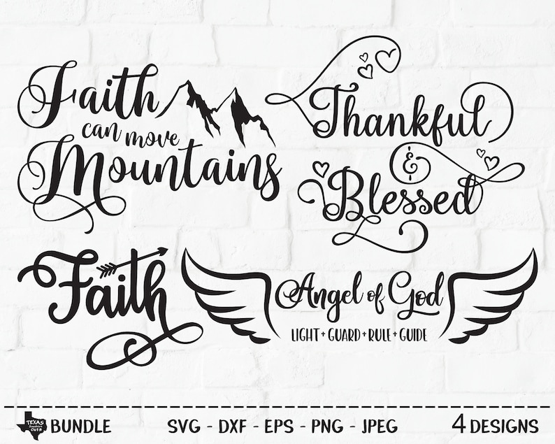 Download Religious Bundle SVG Cut File Christian Shirt Design Angel ...