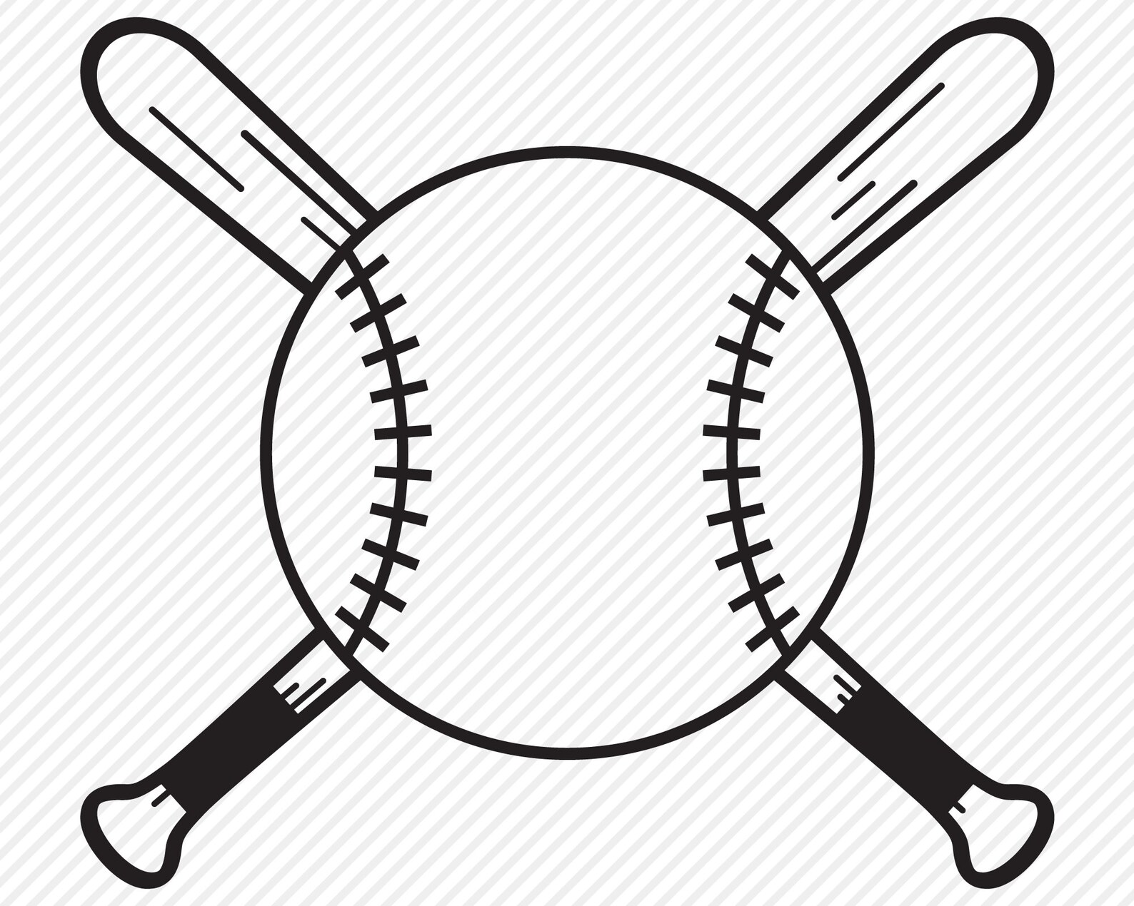 Crossed Bats & Ball Bundle SVG Cut File Sports Shirt Design Etsy