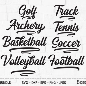 Sports Bundle SVG, Cut File, Sport Shirt Design, American Sports, Game Day Love, Team Mom, Boy, Girl, Player, Cricut, Silhouette, DXF, PNG
