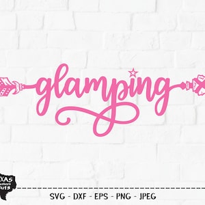 Glamping SVG, arquivo cortado, design de camisa de acampamento de verão, seta tribal, acampamento, férias, aventura de campista, hippie, cricut, silhueta, DXF, PNG