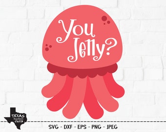 Sie Jelly? SVG, Cut File, Funny Saying, Jelly Fish Shirt Design, Quallen, Sommer, Strand, Ozean, Meereskreatur, Cricut, Silhouette, DXF, PNG