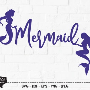 Mermaid SVG, Cut File, Mermaids, Cool Mermaid Shirt Design, Girls Mermaid Birthday, Sea, Ocean, Beach, Cricut, Silhouette, PNG, DXF