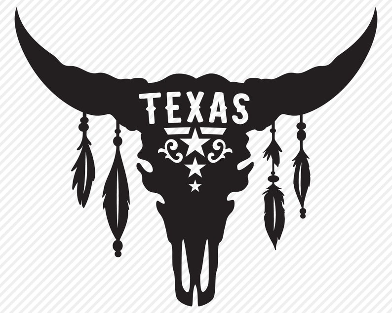 Download Texas SVG Cut File Southern Cow Skull Shirt Design Tribal ...