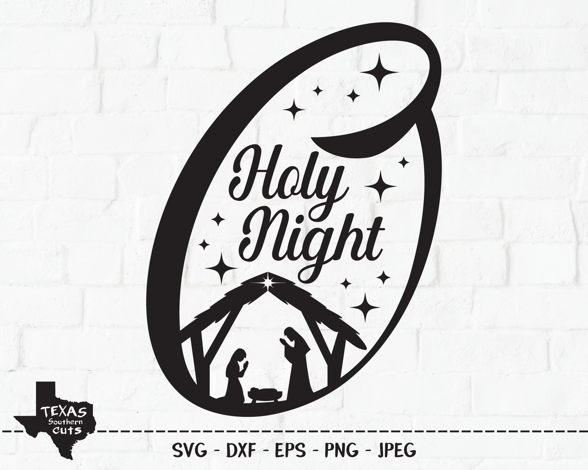 Oh Holy Night SVG Cut File #1 - Snap Click Supply Co.