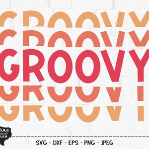 Groovy SVG, arquivo cortado, design de camisa de verão, vida na praia, férias, efeito cascata de água, paz, ditado hippie divertido, cricut, silhueta, DXF, PNG
