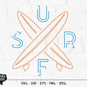 Surf SVG, Cut File, Summer Vacation Shirt Design, Tropical Surfing, Beach Life, Fun Outdoor Sport, Ocean Waves, Cricut, Silhouette, PNG, DXF