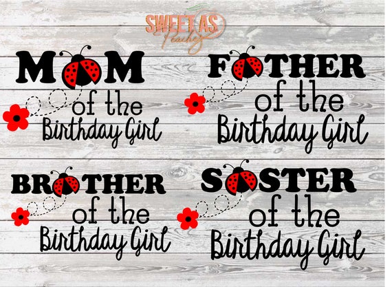 Download Ladybug Birthday Girl Family Svg Lady Bug Birthday Svg Cut Etsy