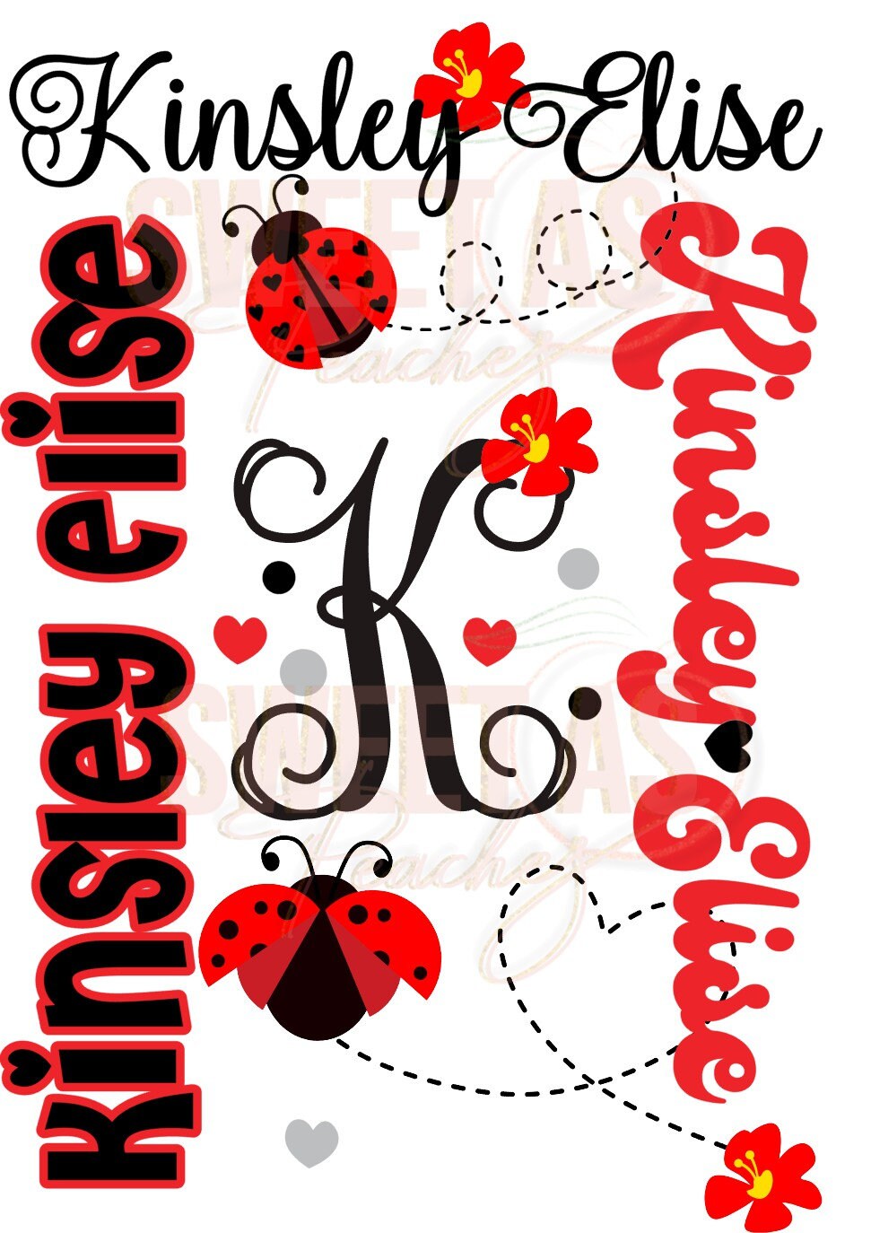 INSTANT DOWNLOAD Customizable Baby Girl Blanket lady Bug Etsy