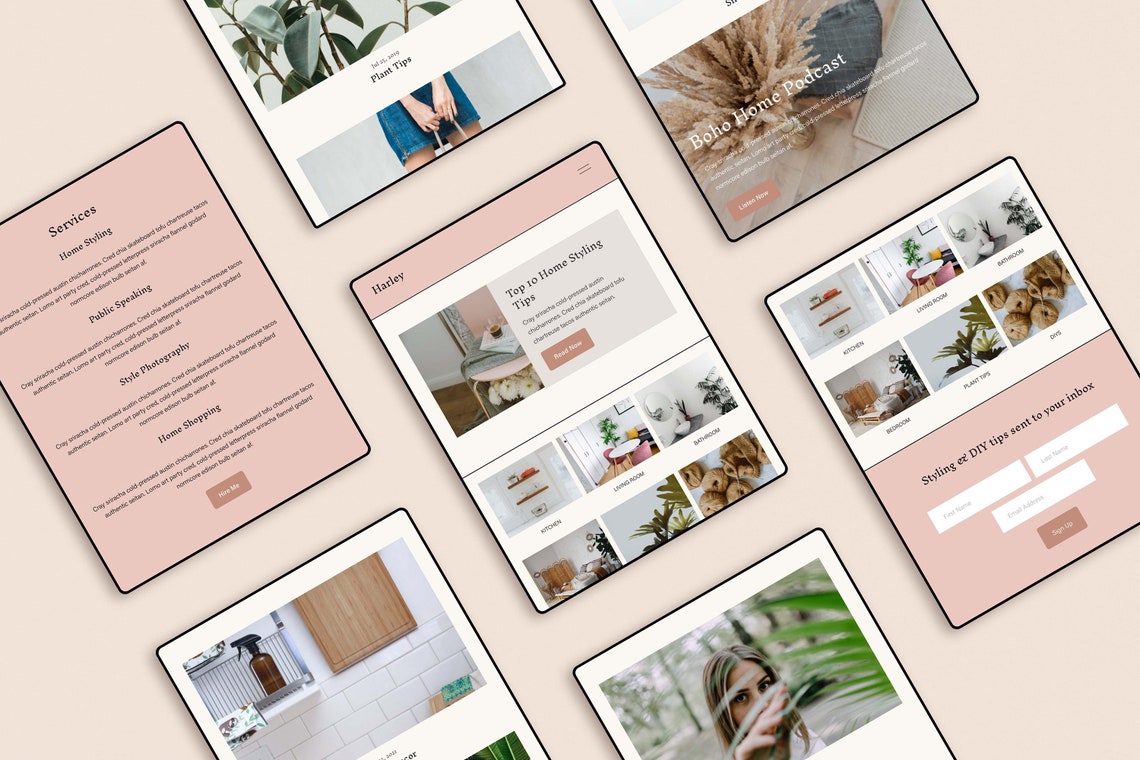 Squarespace 7 1 Template Squarespace Kit Website Template Etsy