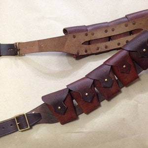 UK 1903 Pattern Leather Cavalry Bandolier "OILED LEATHER" - Repro