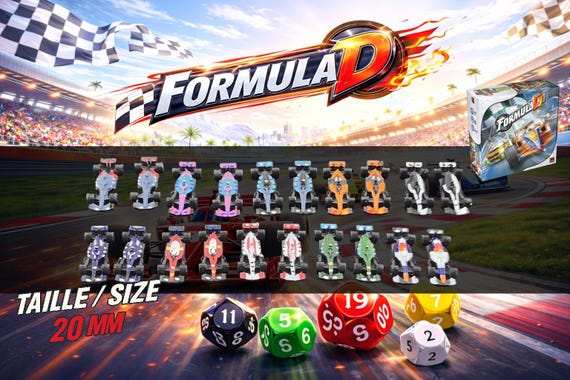 Formula D 2026 F1 Cars | Hand Painted Racing Miniatures | Board