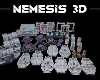 Nemesis Complete 3D Terrain Upgrade | Sci-Fi Scenery & Token Replacement Set | Board Game Upgrade | Compatible with Nemesis