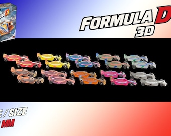 Formula D F1 Cars Set 2024 | 10 or 20 Transparent Racing Cars | Board Game Upgrade | Compatible with Formula D