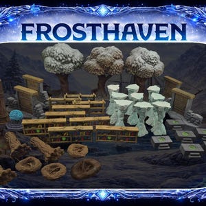 Frosthaven 3D Terrain Set | Modular Scenery & Dungeon Terrain | Board Game Upgrade | Compatible with Frosthaven