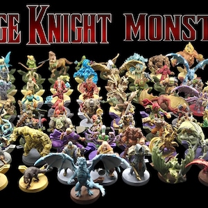 Monster mage knight 3D miniature / Monster mage knight 3D // 73 figurines