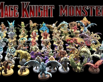 Mage Knight Miniatures Set | 73 Monsters Units | Board Game Upgrade | Lost Legion & Shades of Tezla