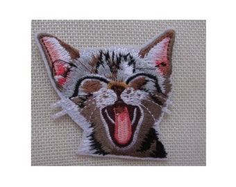 Cat - House Kat - Kitten Cute Pet IRON-ON Embroidery Patch (2.5" x 2.5" Inches)