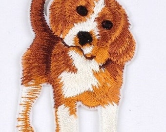 Puppy - Dog - Adorable Cute Patch IRON-ON Embroidery Patch (2.5" x 1.5" Inches)