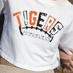 Tiger Team Png, Retro Custom Letters Design Png, Mascot Design Png, Letters Football Design Png, Sublimation Design Png, Football Png