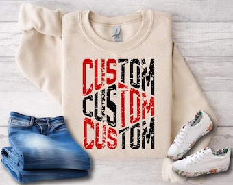 Custom Mascot Design Png, Retro Custom Grunge Letters Design Png,  Colorful Retro Vintage Design, Sublimation Design Png, Digital Png File