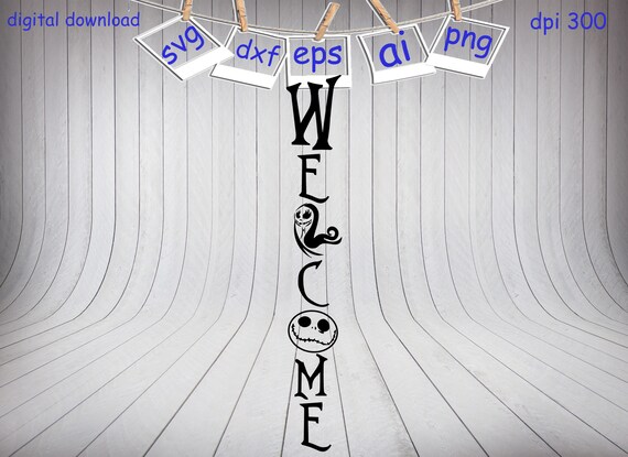 Download Welcome Svg Nightmare Before Christmas Svg Christmas Svg Etsy PSD Mockup Templates