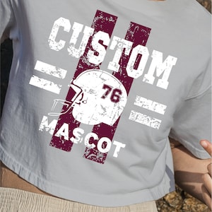 Custom Mascot Football Png, Retro Custom Letters Design Png, Colorful Retro Vintage Design, Sublimation Design Png, Digital Png File