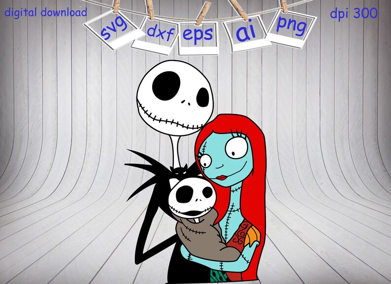 Download Nightmare Family Before Christmas svg Jack And Sally Svg ...