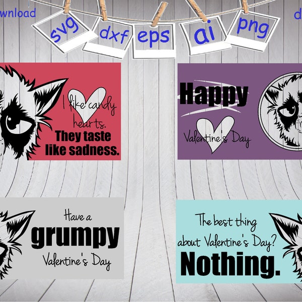 Valentine's Day Svg, Anti-Valentine Svg, Grumpy Cat Svg, Valentine Svg Design, Valentine's Day File for Cricut