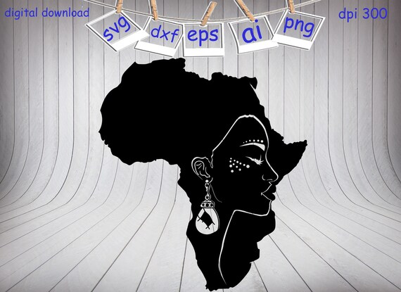 Download Africa Woman Silhouette Svg Black Woman Svg Afro Girl Svg Etsy