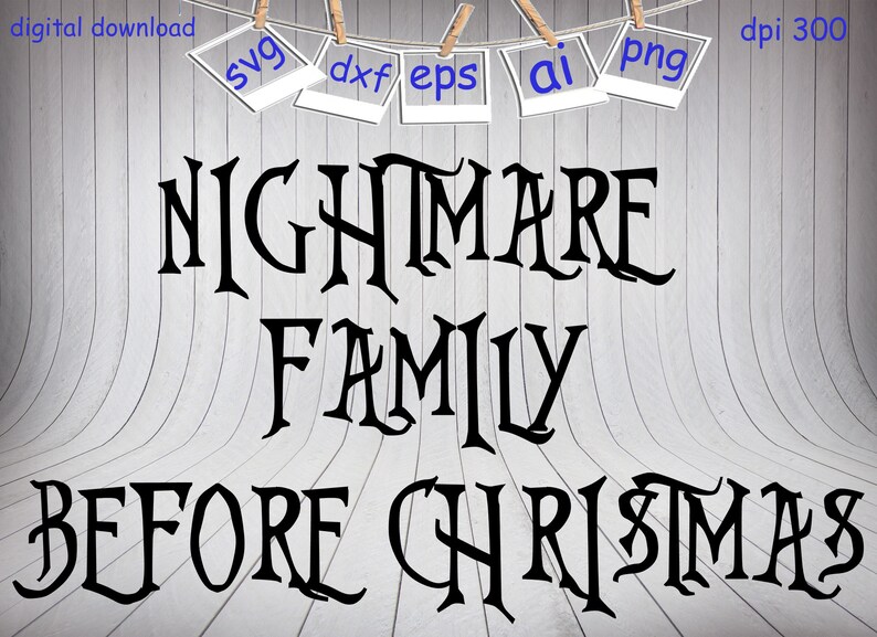 Nightmare Family Before Christmas svg Jack And Sally Svg ...
