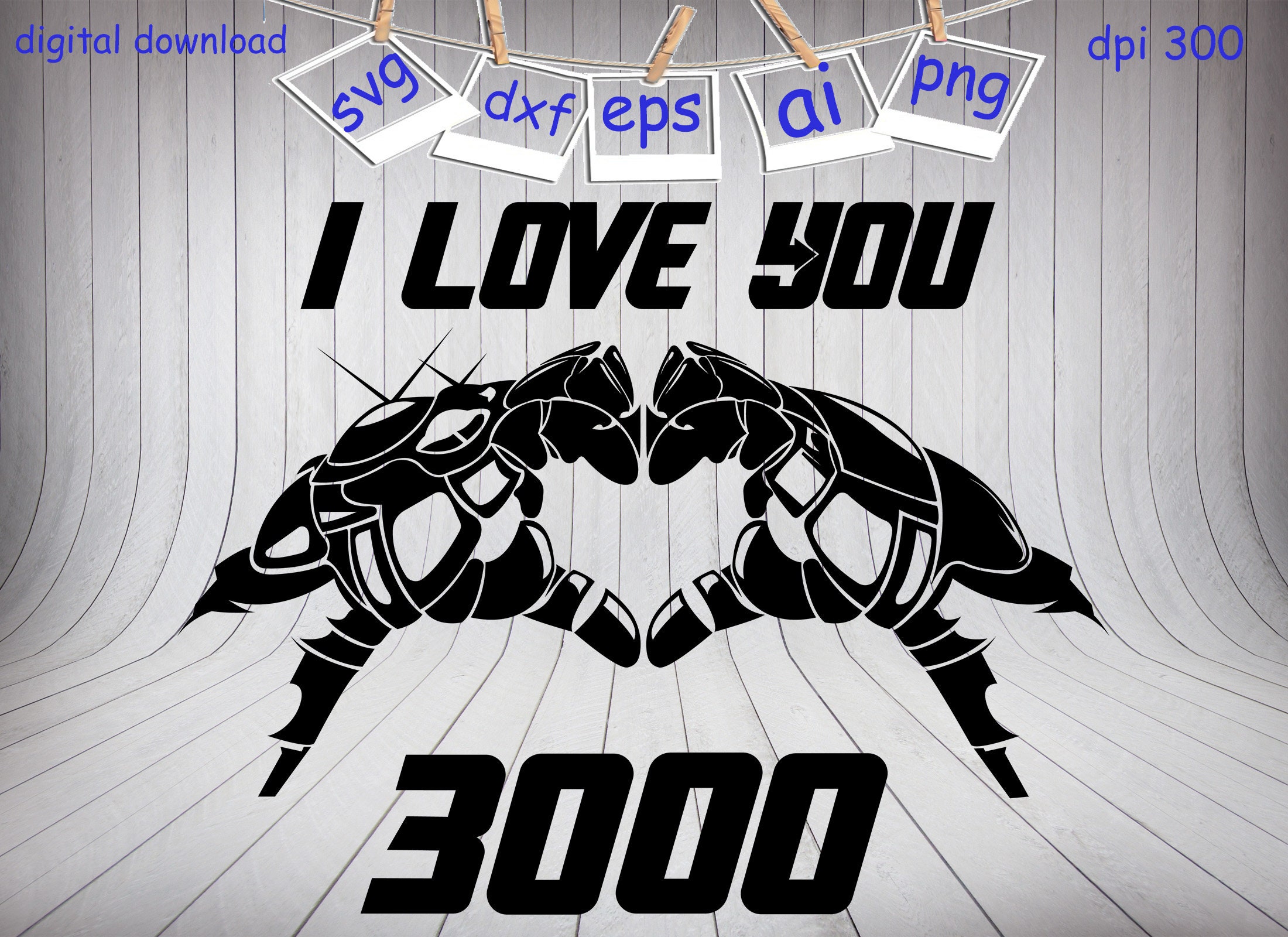 Daddy I Love You 3000 Svg Superhero Svg Superhero Svg Cut Etsy