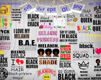 34 Afro Bundle Designs Svg, Melanin Svg, Black Woman Svg, Afro Girl Svg, Black Girl Svg, Natural Hair Svg, Afro Hair Svg, Clipart, Cut files