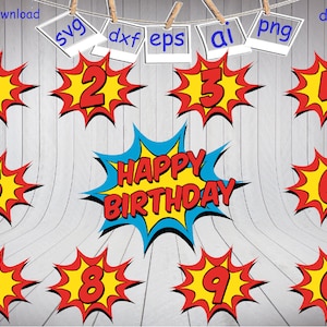 Birthday Superheroes Svg, Superheroes Birthday Party Svg, Superheroes Svg, Digital download, Superhero Bundle svg for Cricut And Silhouette