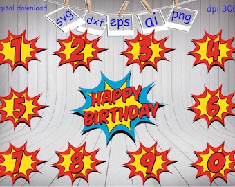 Birthday Superheroes Svg, Superheroes Birthday Party Svg, Superheroes Svg, Digital download, Superhero Bundle svg for Cricut And Silhouette