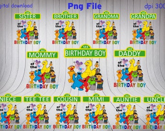Family Birthday Boy PNG files,Mommy of the Birthday Boy, Daddy of the Birthday Boy, Grandpa of the Birthday Boy