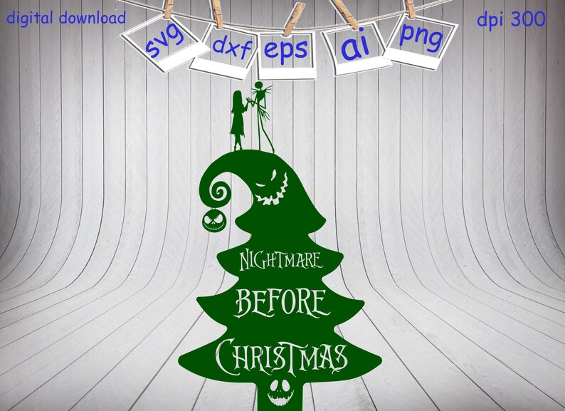 Nightmare Before Christmas svg Tree Christmas Svg Christmas Etsy
