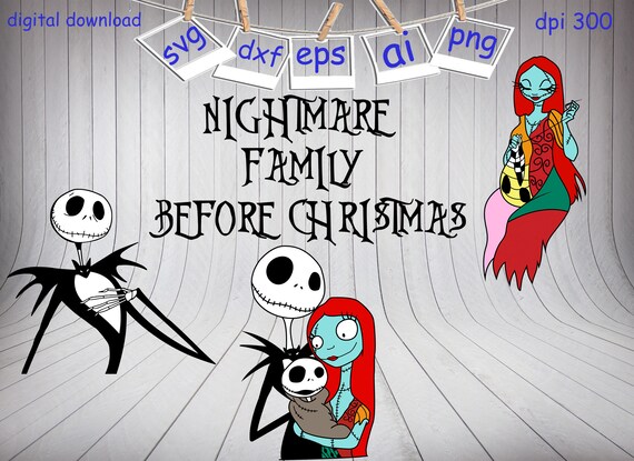 Download Nightmare Family Before Christmas svg Jack And Sally Svg ...
