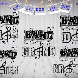 Band Family Svg, Band Mom Svg, Band Dad SVG, Band Sister Svg, Band Brother Svg, Bands SVG, Marching Band Svg, Band silhouette for cricut