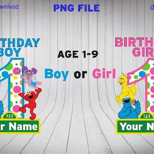Birthday Boy or Birthday Girl Png File, Your Name, Printable, Png for T-Shirt, Sublimation File