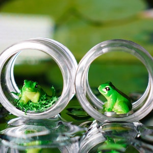 It’s a Froggy frog world!!  New Custom Double Flared  spacer plugs (Pair) | Tunnels |  gauges   18-50mm