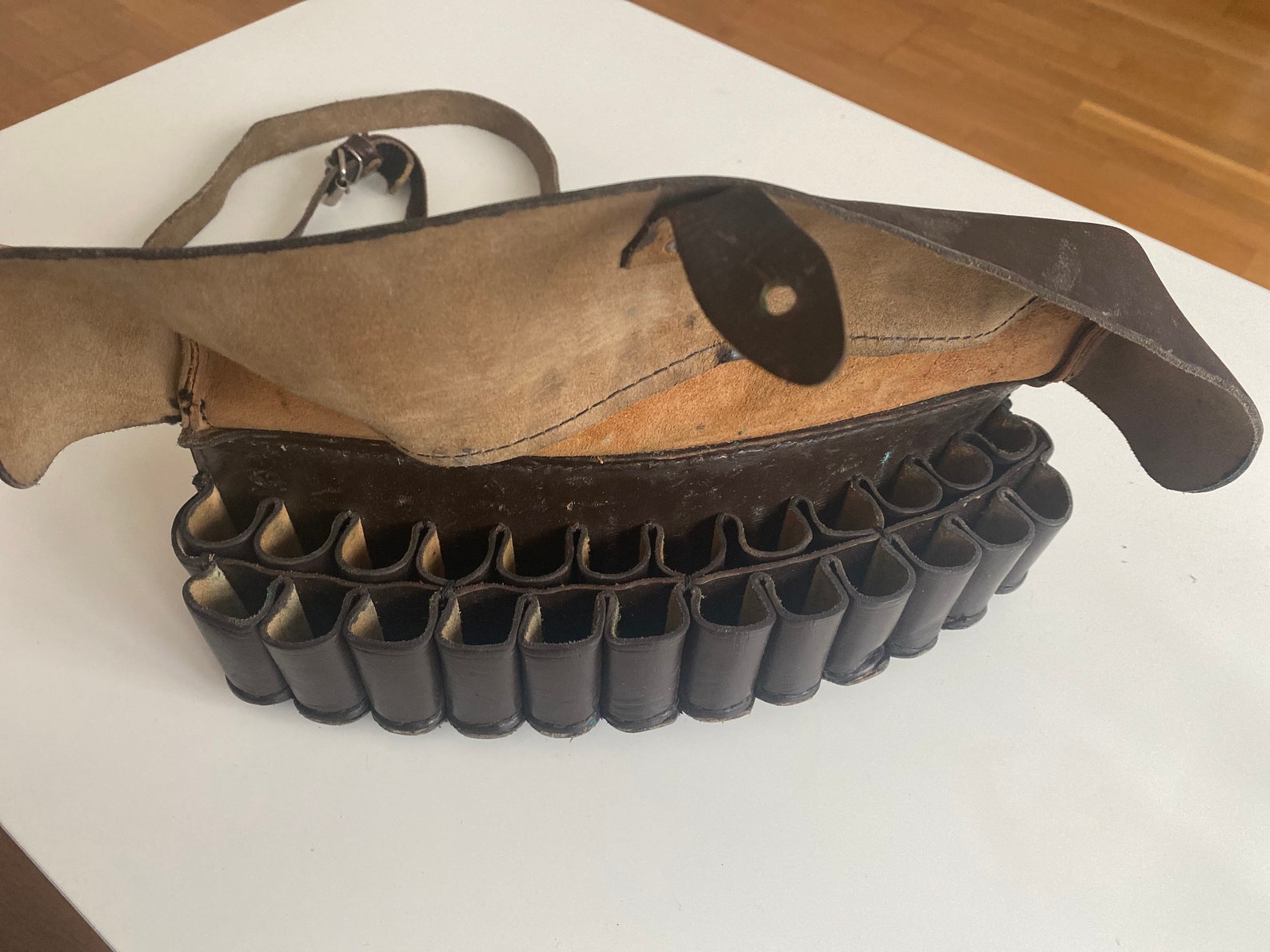 Ammo pouch Leather Hunting Bandolier for 24 rounds of 12 Etsy