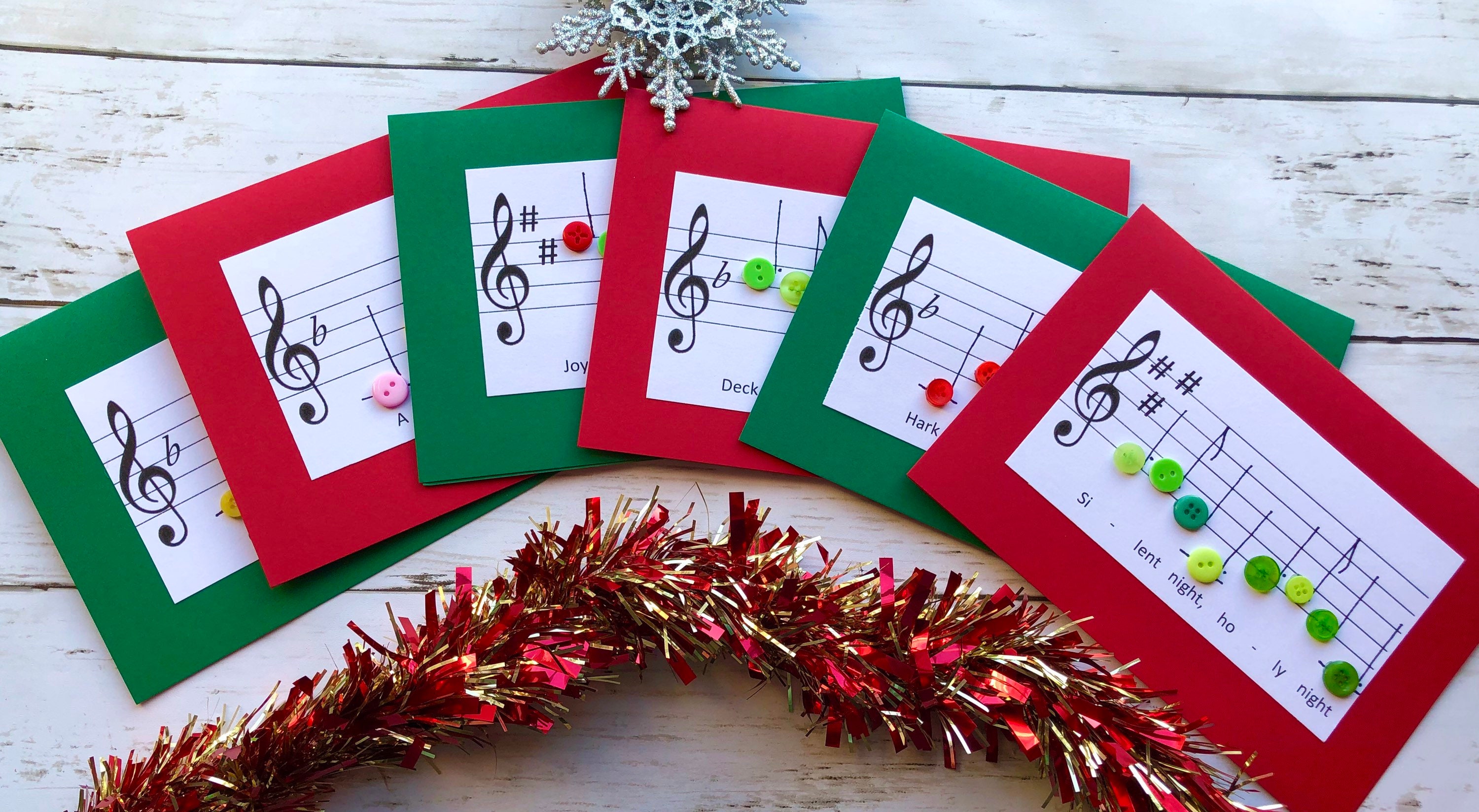 Musical Christmas Card Etsy