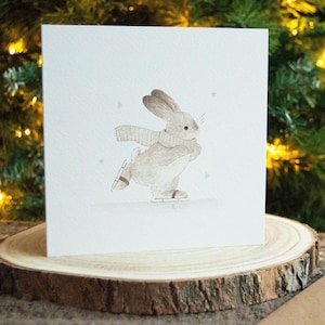 Kaninchen-Weihnachtsgruß-Karte